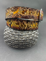 Stamped Leather Belt - Grateful