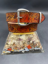 Stamped Leather Belt - Circuit Funk