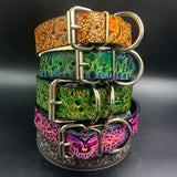 Medium Stamped Leather Dog Collar - Grateful
