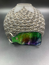 Stamped Leather Keychain - H