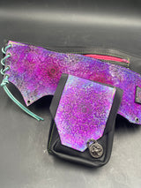 Stamped Leather Utility Hip Belt - Sunflowers