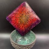 Stamped Leather Bifold Clutch - Honeycomb