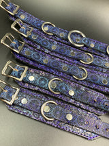 Stamped Leather Bondage Gear - Cuff Set