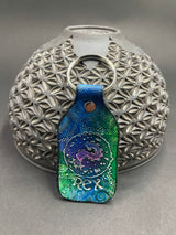 Stamped Leather Keychain - Music