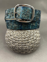 Stamped Leather Belt - Circuit