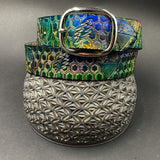 Stamped Leather Belt - Grateful Geometry