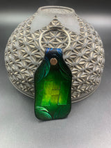 Stamped Leather Keychain - H