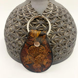 Stamped Leather Keychain - Music