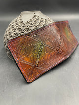 Stamped Leather Bifold Wallet - Funk