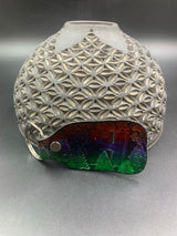 Stamped Leather Keychain - H