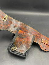 Stamped Leather Utility Hip Belt - Bees