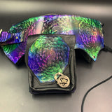 Stamped Leather Utility Hip Belt - Crystals