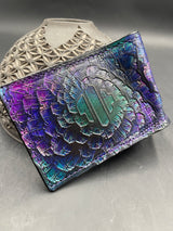 Stamped Leather Bifold Wallet - Crystals