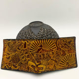 Stamped Leather Bifold Wallet - Grateful