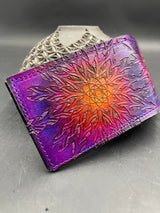 Stamped Leather Bifold Wallet - Sacred Geometry