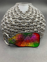 Stamped Leather Keychain - Triangle