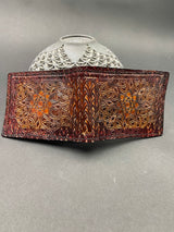 Stamped Leather Bifold Wallet - Mandala