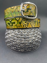 Stamped Leather Belt - Grateful Nature