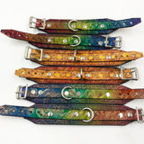 Stamped Leather Bondage Gear - Cuff Set