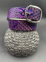 Stamped Leather Belt - Grateful Geometry