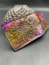 Stamped Leather Bifold Wallet - Mandala