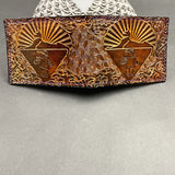 Stamped Leather Bifold Wallet - Sphinx