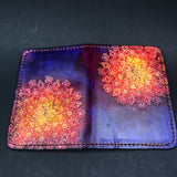 Stamped Leather Passport Wallet - Mandala
