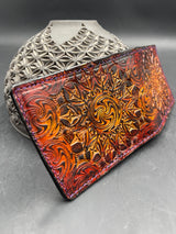 Stamped Leather Bifold Wallet - Sacred Geometry