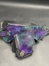 Stamped Leather Utility Hip Belt - Funk