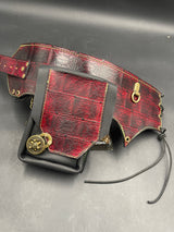 Stamped Leather Utility Hip Belt - Funk