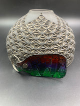 Stamped Leather Keychain - H