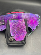 Stamped Leather Utility Hip Belt - Sunflowers