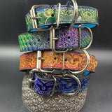 Medium Stamped Leather Dog Collar - Boognish