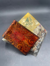 Stamped Leather Bifold Wallet - Mushrooms