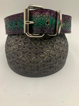 Medium Stamped Leather Dog Collar - Grateful