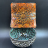 Stamped Leather Bifold Clutch - Bees