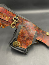 Stamped Leather Utility Hip Belt - Bees