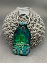 Stamped Leather Keychain - H