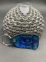 Stamped Leather Keychain - Spray Paint Cap
