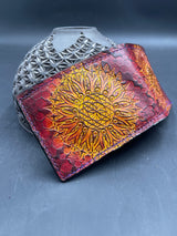 Stamped Leather Bifold Wallet - Sacred Geometry