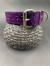 Medium Stamped Leather Dog Collar - Grateful