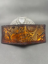 Stamped Leather Bifold Wallet - Grateful