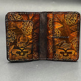 Carved Leather Passport Wallet - Steelie (Back))