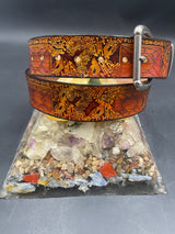 Stamped Leather Belt - Circuit Funk