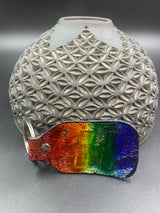 Stamped Leather Keychain - H