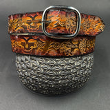 Stamped Leather Belt - Terrapins