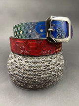 Stamped Leather Belt - Music
