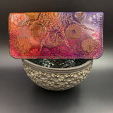 Stamped Leather Bifold Clutch - Chakras