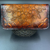 Stamped Leather Bifold Clutch - Roses