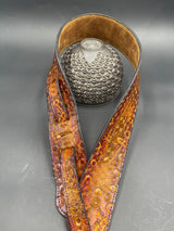 Stamped Leather Guitar Strap - Sacred Geometry